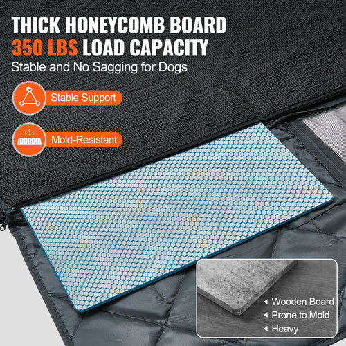 Honeycomb support board and hard-bottom construction